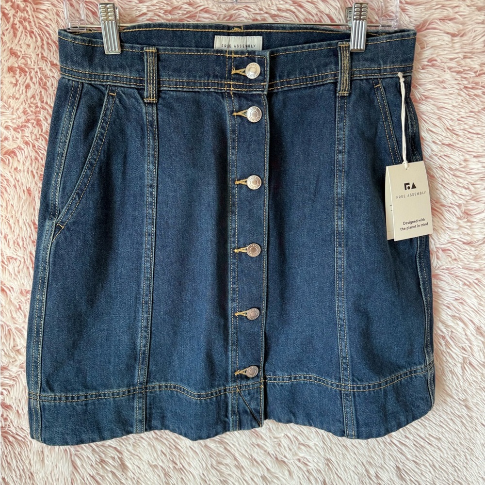 Blue A-line Mini Skirt for Casual Wear